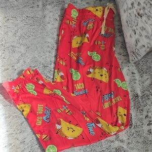 Taco Pajama Pants With Pockets - Size Large